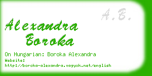 alexandra boroka business card